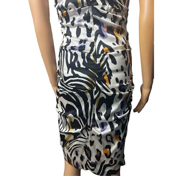 Cache Silk Cocktail Dress HP 🎉Backless Zebra Animal Print Size 6 NWT Y2K - Picture 4 of 10